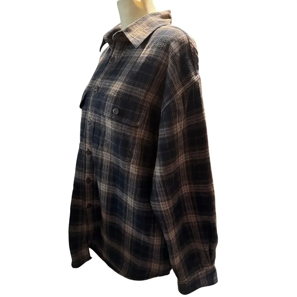Arrow Blue Jeans Co. Vintage Sherpa Lined Workwear Flannel Jacket, Men's Large